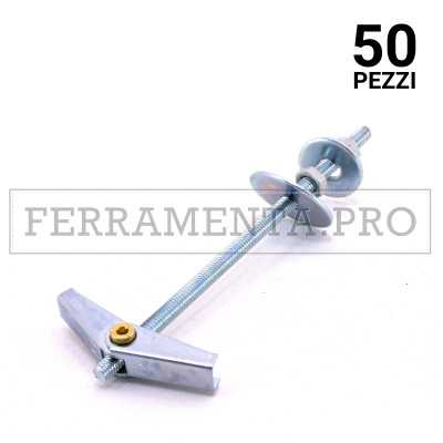 50 pezzi ANCORINA ETAF/DD - M4x12mm TASSELLO ANCORANTE METALLICO ANCORA ANCORINA ETAF/DD con DOPPIO DADO