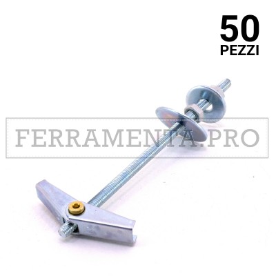 50 pezzi ANCORINA ETAF/DD - M4x14mm TASSELLO ANCORANTE METALLICO ANCORA ANCORINA ETAF/DD con DOPPIO DADO