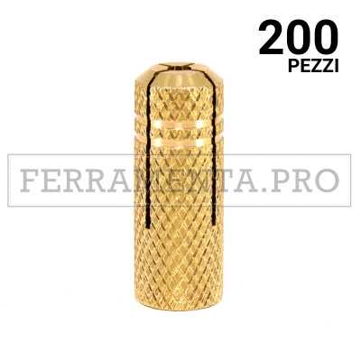 200 pezzi TASSELLO ANCORANTE in OTTONE T51 M8 TASSELLO ANCORANTE in OTTONE T51 ANCORAGGI MEDIO-PESANTI MATTONI PIETRA LEGNO CALCESTRUZZO