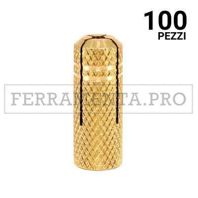 100 pezzi TASSELLO ANCORANTE in OTTONE T51 M10 TASSELLO ANCORANTE in OTTONE T51 ANCORAGGI MEDIO-PESANTI MATTONI PIETRA LEGNO CALCESTRUZZO