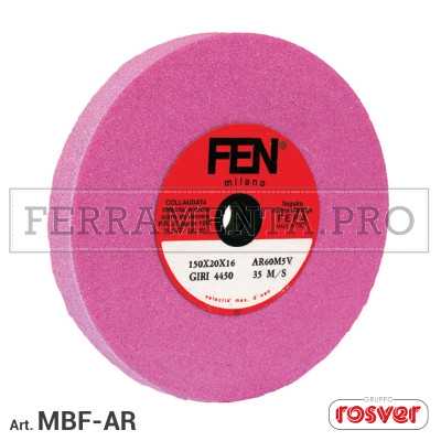 DISCO RUOTA per MOLA DA BANCO al CORINDONE ROSA METALLI ACCIAIO SGROSSATURA