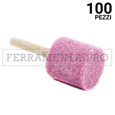 100 pezzi MOLA VETRIFICATA ROSA CILINDRICA 2X7mm GAMBO 3mm MOLA RUOTA VETRIFICATA AL CORINDONE ROSA con GAMBO 3mm CILINDRICA per SGROSSARE E RIFINIRE TRAPANO