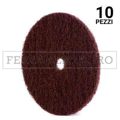 10 pezzi DISCO ABRASIVO SCOTCH-BRITE 150mm G180 DISCO ABRASIVO NON TESSUTO SCOTCH-BRITE per SATINATURA CON FORO