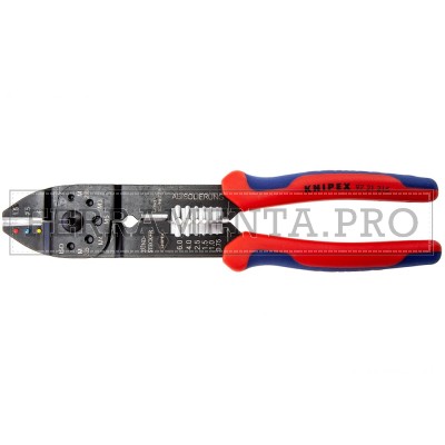 KNIPEX Pinza per capicorda brunita con manici rivestiti in materiale bicomponente