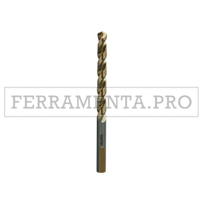 RUKO Punte elicoidali DIN 338 Tipo UNI Rettificate HSSE-Co5 Oro/Nere