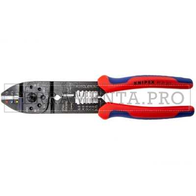 KNIPEX Pinza per capicorda brunita con manici rivestiti in materiale bicomponente