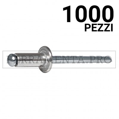 1000 pezzi Rivit AFT - Rivetto Alluminio/Acciaio TT  3,0x16,0