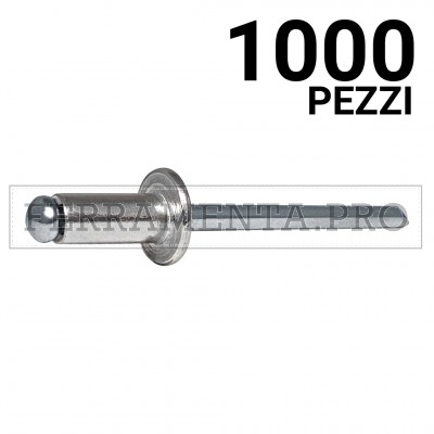 1000 pezzi Rivit AFT - Rivetto Alluminio/Acciaio TT  3,4x7,0