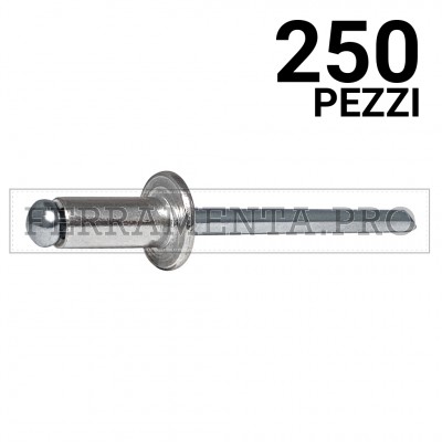 250 pezzi Rivit AFT - Rivetto Alluminio/Acciaio TT  4,8x30,0