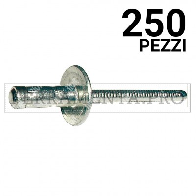 250 pezzi Rivit LOCKRIV14 - Rivetto Acciaio/Acciaio ss6,0 - 8,5  4,8x14,0 TL14