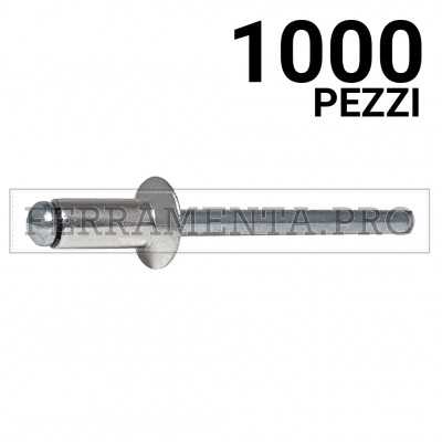 1000 pezzi Rivit AFS - Rivetto Alluminio/Acciaio TS7,5  4,0x12,0