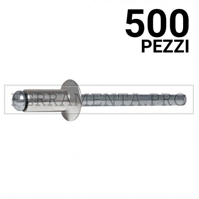 500 pezzi Rivit AFS - Rivetto Alluminio/Acciaio TS7,5  4,0x16,0