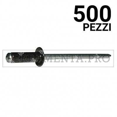 500 pezzi Rivit AFT9005 - Rivetto Alu/Acciaio TT NERO  4,0x14,0