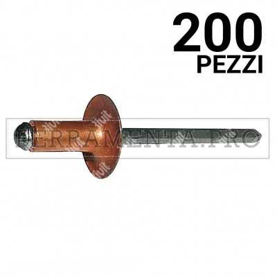 200 pezzi Rivit RFL12 - Rivetto Rame/Acciaio  3,9x12,0 TL12