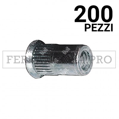 200 pezzi Rivit FSC - Z - Rivsert Fe f.13,0 ss2,0 - 5,0 Zigr.  M10/050