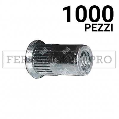 1000 pezzi Rivit FSC - Z - Rivsert Fe f.6,0 ss1,5 - 3,0 Zigr.  M4/030
