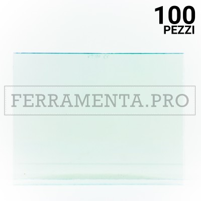 100 pezzi VETRO TRASPARENTE per SCHERMO MASCHERA MANUALE da SALDATURA CE 98x75mm