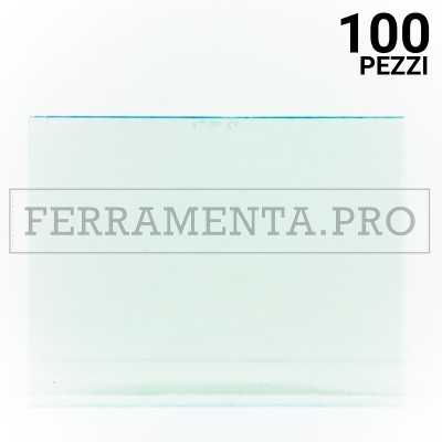 100 pezzi VETRO TRASPARENTE per SCHERMO MASCHERA MANUALE da SALDATURA CE 98x75mm
