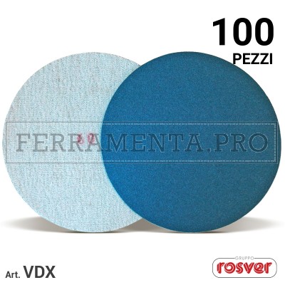 100 pezzi Disco Tela Velcrato VDX Ø125mm Gr.Z60  Dischi a Strappo in Tela allo Zirconio VDX