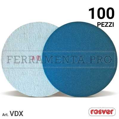 100 pezzi Disco Tela Velcrato VDX Ø125mm Gr.Z80  Dischi a Strappo in Tela allo Zirconio VDX