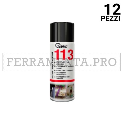 12 pezzi SPRAY IGIENIZZANTE SECCO PER AMBIENTI 400ml VMD113 AUTO CASA CATTIVI ODORI
