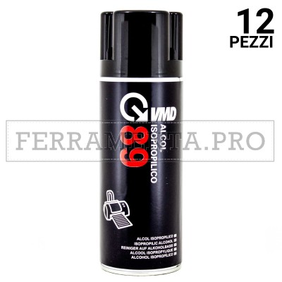 12 pezzi ALCOOL ISOPROPILICO SPRAY VMD89 400ml ALCOL ISOPROPANOLO DETERGENTE per ELETTRONICA PROFESSIONALE