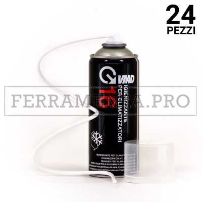24 pezzi SPRAY IGIENIZZANTE CLIMATIZZATORI AUTO UFFICIO CASA 400ml VMD16