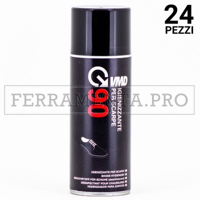 24 pezzi SPRAY IGIENIZZANTE PER SCARPE CALZATURE CASCHI 400ml VMD90