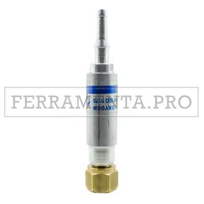 VALVOLA di SICUREZZA ANTIRITORNO 3/8 per OSSIGENO IMPUGNATURA CANNELLO TAGLIO