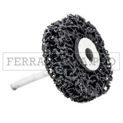 DISCO RUOTA ABRASIVA BLACK CLEANER con GAMBO per ASPORTARE VERNICI RUGGINE SMALTI OSSIDAZIONI