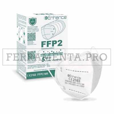 10 PEZZI MASCHERINE FFP2 NR CERTIFICATE IMBUSTATE SINGOLARMENTE ENHANCE