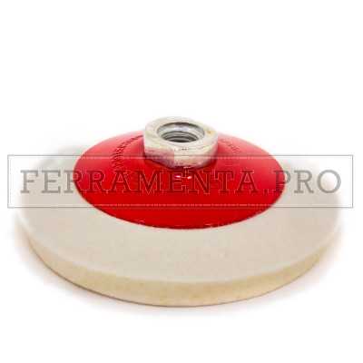 DISCO RUOTA in FELTRO M14 LUCIDATURA A SPECCHIO ACCIAIO INOX METALLI SMERIGLIATRICE