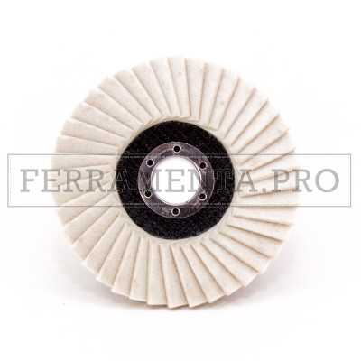 DISCO LAMELLARE in FELTRO per LUCIDATURA a SPECCHIO ACCIAIO INOX METALLI OTTONE