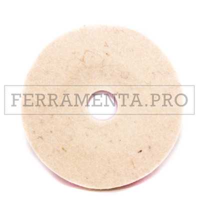 DISCO RUOTA in FELTRO MAGIC VELCRATO per LUCIDATURA a SPECCHIO METALLI ACCIAIO
