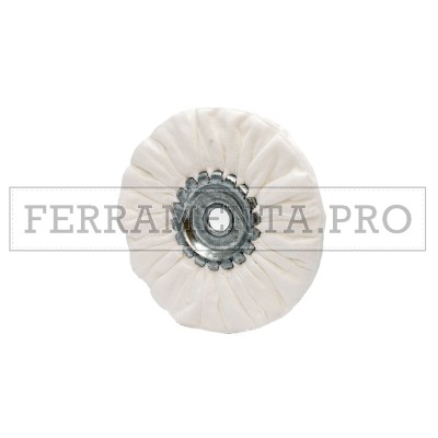 DISCO VENTILATO in NON TESSUTO BIANCO per LUCIDATURA ACCIAIO INOX METALLO