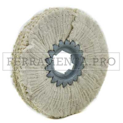 DISCO RUOTA in SISAL MISTO COTONE per PRE LUCIDATURA INOX ACCIAIO METALLI