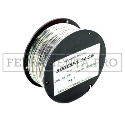 BOBINA FILO ANIMATO SENZA GAS DIAMETRO 0,9 mm per SALDATURA FERRO SALDATRICI