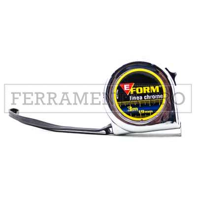 FLESSOMETRO CROMATO METRO SCORREVOLE A NASTRO FLESSIBILE TASCABILE da 3 mt