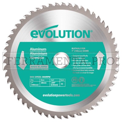 LAMA DA TAGLIO ALLUMINIO per EVOLUTION EVO180 EVO230-HDX EVO355-RAPTOR