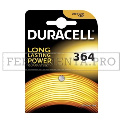 BATTERIA PILA DURACELL 364 1.5V D364 V364 SR60 per OROLOGI GIOCATTOLI CALCOLATRICE