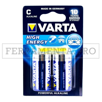 VARTA HIGH ENERGY C BATTERIE PILE MEZZA TORCIA 1.5 V 04914 LR14 CONF 2 PEZZI