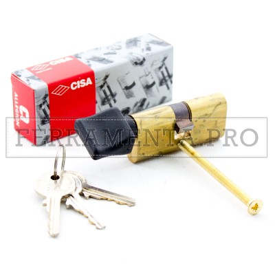DOPPIO CILINDRO OVALE CISA 08230 CENTRATO 55,4 = 28 / 28 a INFILARE con POMOLO