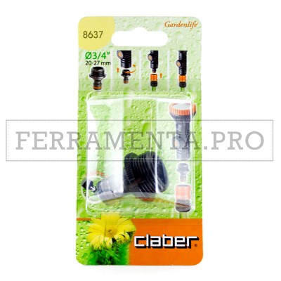 PRESA IRRIGATORE 3/4 MASCHIO per TUBO GIARDINO IRRIGAZIONE CLABER 8636 8637