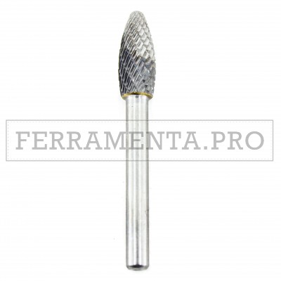 FRESE IN CARBURO DI TUNGSTENO FORMA A FIAMMA TAGLIO STANDARD per FINITURA SBAVATURA METALLI LEGNO PLASTICA