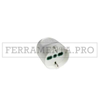 PRESA BIPASSO ITALIANA TEDESCA SCHUKO 2P+T 16A SMONTABILE FANTON 81050 BIANCO