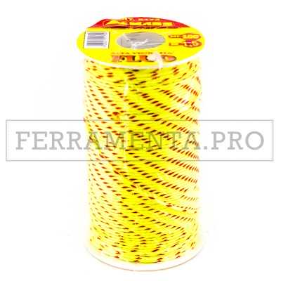 FILO EDILIZIA GIALLO-ROSSO FLUORESCENTE  MT.100 per CANTIERE SICUREZZA ANTINFORTUNISTICA