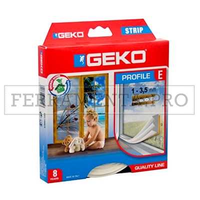 GUARNIZIONE ADESIVA PARAFREDDO SPIFFERI PROFILO E GEKO STRIP 6m PORTE FINESTRE