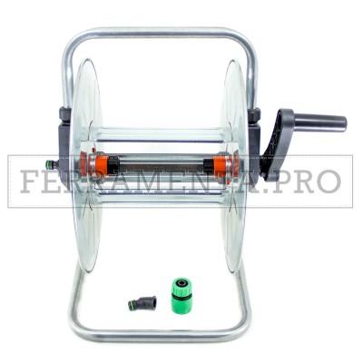 CARRELLO AVVOLGITUBO da PARETE MURO per TUBO IRRIGAZIONE ACQUA GIARDINAGGIO