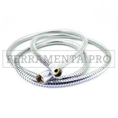 TUBO FLESSIBILE DOCCIA 1.5/2M RACCORDO CONICO per VASCA BAGNO OTTONE NICHELATO