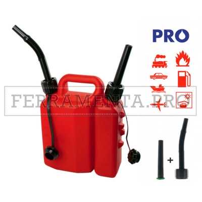 TANICA CARBURANTE OMOLOGATA 5 LITRI DOPPIO USO per BENZINA e OLIO 3,5 + 1,5 LT